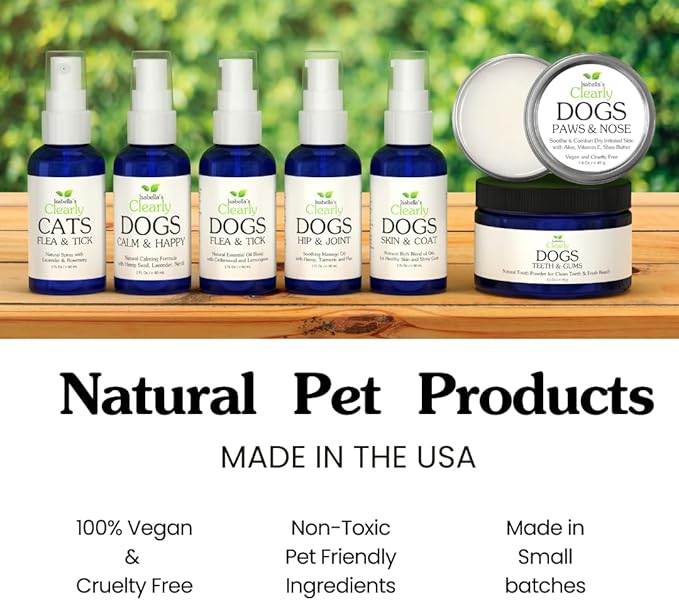 Isabella's Clearly Cats | Ticks and Fleas Product with Rosemary and Lavender | Topical Spray for Cats. Smells Great. Made in USA.