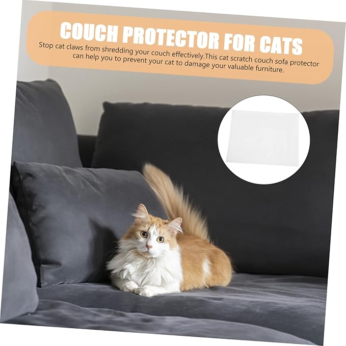 MERRYHAPY 5pcs Cat Scratch Furniture Protectors -Scratch Patches for Sofas Chairs and Beds Flexible Cat Couch Protector Stickers Fit