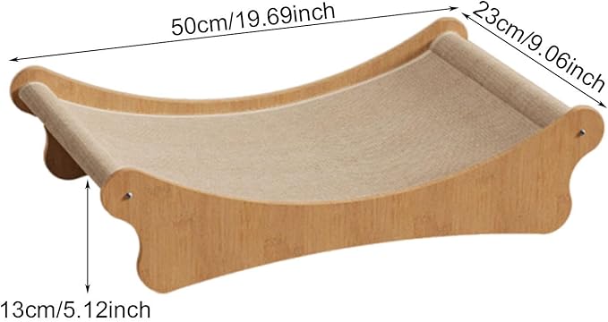 Cat Scratcher Bed Scratch Pad Scratching Toy Playing Grinding Claw, Sturdy, Wooden Furniture Gift Pet Sleeping Bed, Medium