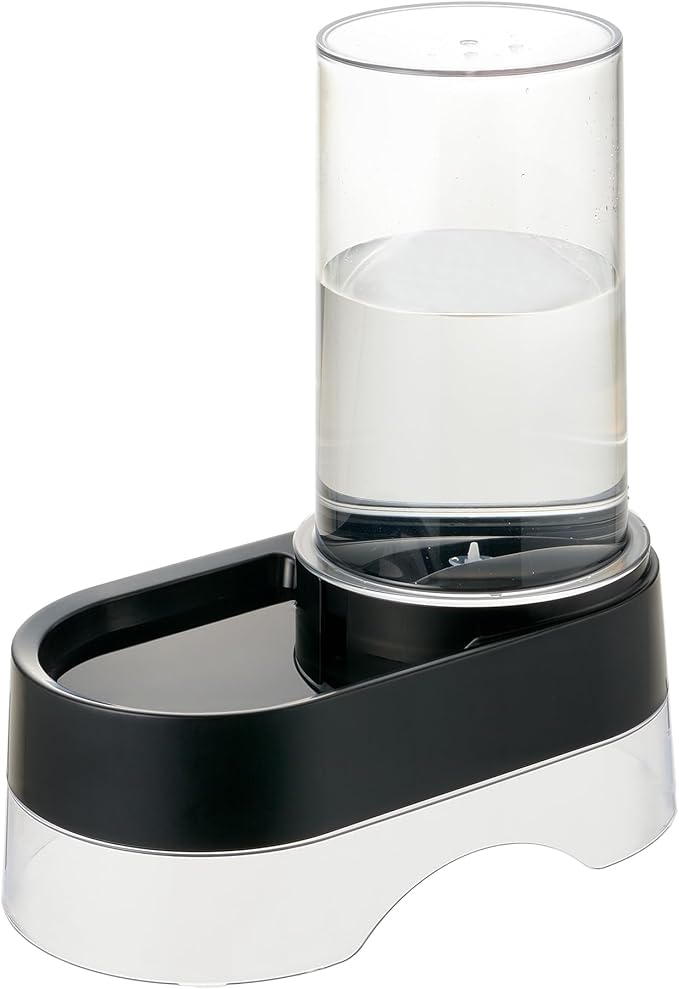 Richell: Elevated Gravity Water Dispenser - Black - Pet, Dogs & Cats, 1 Gallon Capacity Clear Tank, BPA-Free Plastic, Optional Height Stand