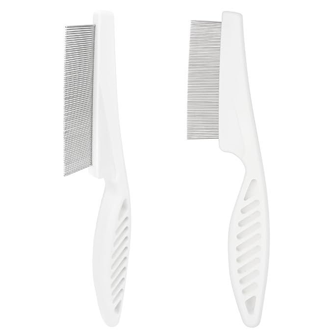 Combs for Pets - Pet Grooming Comb for Cats & Dogs Removes Tangles Knots with Stainless Steel Pins for Tear Stain Removal