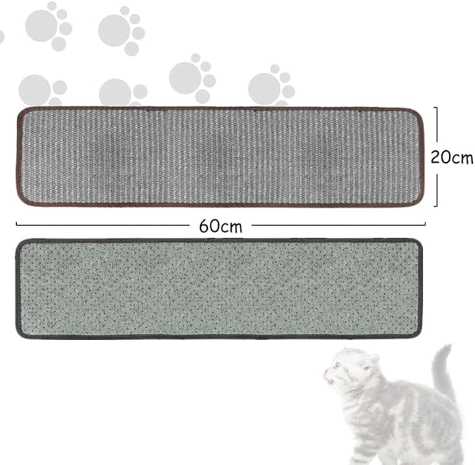 2 PCS Natural Sisal Cat Scratching Pads Cat Scratch Furniture Protectors Cat Scratcher Mats Sofa Bed Corner Protector Anti-Slip Cat Scratch Pads for Grinding Claw, Post Tree Ramp Cardboard Replacement