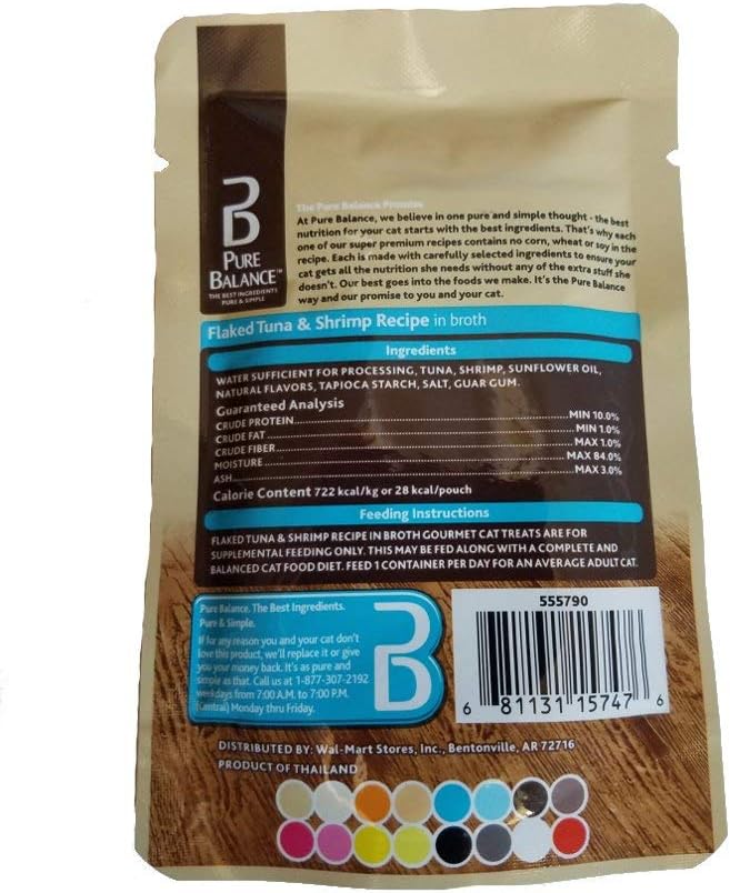 Pure Balance Gourmet Cat Treats Starters Flaked Tuna & Shrimp Recipe (5 pack)