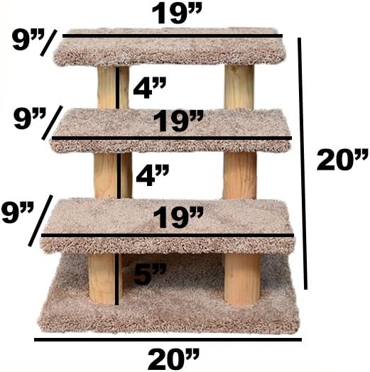 New Cat Condos 110223 Pet Stairs, Large, Beige