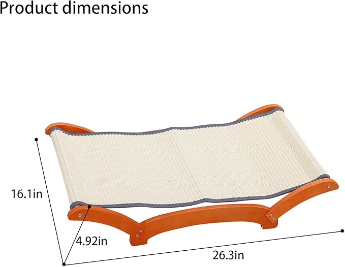 Premium Sisal Sofa for Comfort and Play Needs Multi-Function Furniture with Post and Lounger Bed