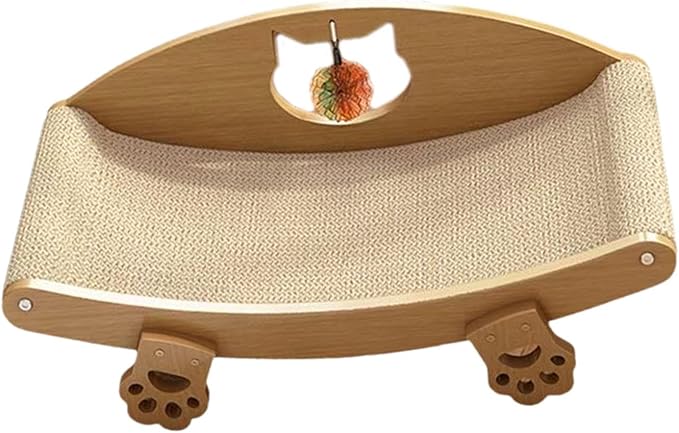 Sisal Cat Scratcher Bed for Indoor Cats Scratching Chair Prevents Furniture Damage Wear Resistant Scratch Pad for Sleeping, 60x32x24cm