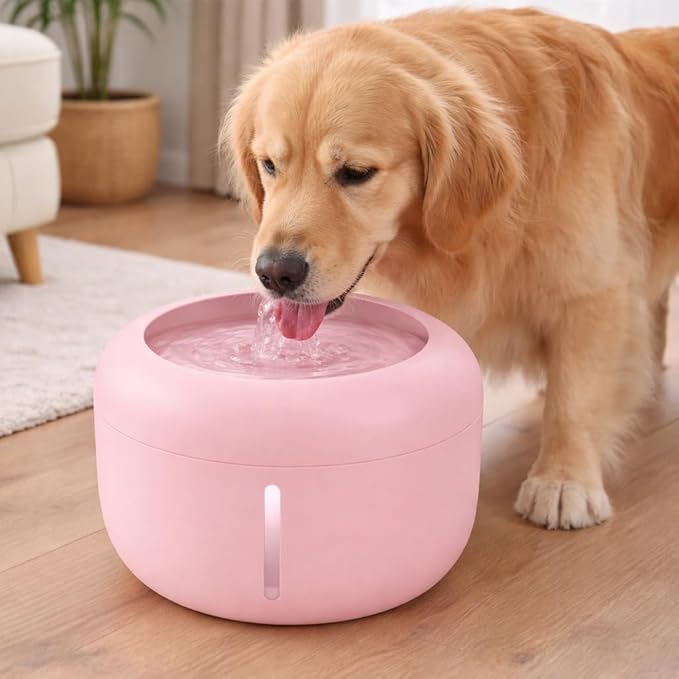 Pet Life ® 'Moda-Pure' Ultra-Quiet Filtered Automatic Dog and Cat Fountain Waterer or Feeder with Automatic Shutoff Feature - Includes Filter
