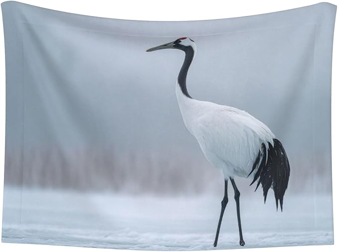 Cat Dog Blanket Japanese Crane Ultra Soft Warming Mat for Indoor Pet Beds Furniture 27.6 X 19.7inch