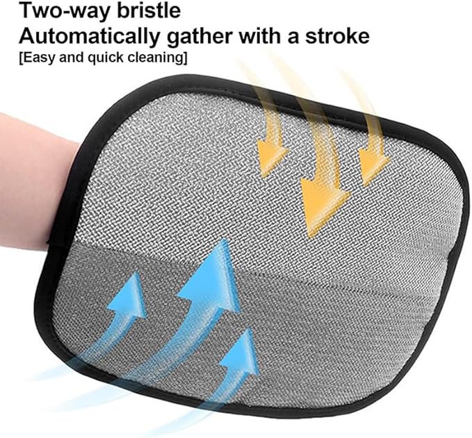 2 PCS Pet Hair Removal Glove for Cats & Dogs–Reusable Magic Brush Pet Hair Remover,Upgraded 5-Finger Electrostatic Pet Hair Gloves, Removes Loose Hair from Furniture,Clothes & Car Seats