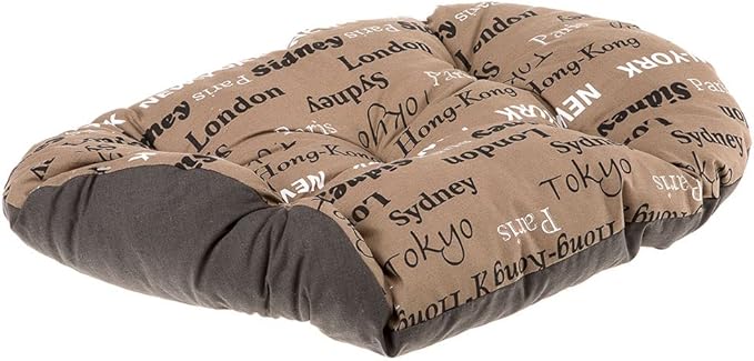 Ferplast Cat Bed, Dog Bed Washable Pet Mat Cushion in Cotton with Soft Padding, 43 x 30 cm. Brown