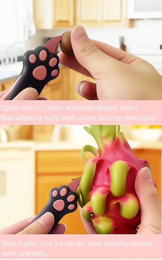 Cat Paw Box Cutter, 2026 New Retractable Cat Claw Knife Cute Cat Box Paper Cutter，Portable Cat Retractable Knife (Pink)