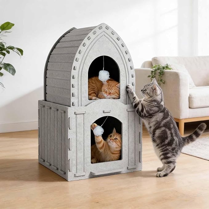 Generic Cat Scratcher Cats Scratching Board Thickened Multipurpose Decor Cat Lounge Bed Furniture Protector for Resting Indoor Kitten, 1 Set