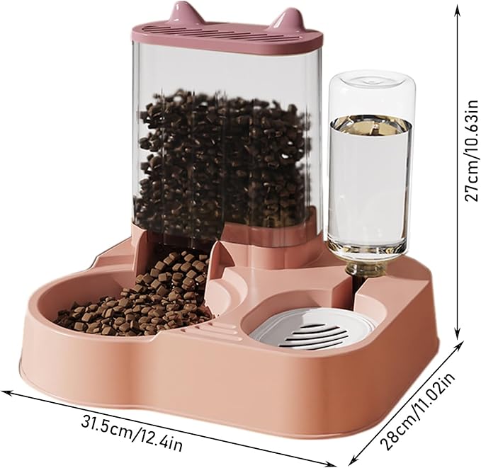 Automatic Cat Feeder,Cat Water Dispenser Food Pet Feeder | Large Capacity Fod Storage Container, Automatic Dog Food Bowl, Pet Supplies