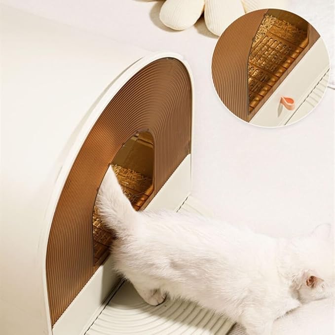 Pet Supplies, Enclosed Cat Litter Box with Hood & Scoop, Large Space Drawer Tray