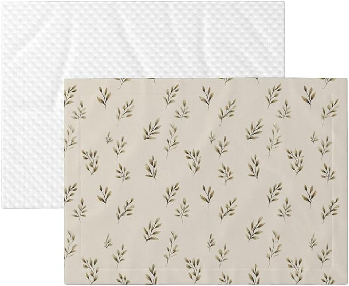 Cat Dog Blanket Tiny Leaf in Muted Olive Ultra Soft Warming Mat for Indoor Pet Beds Furniture 27.6 X 19.7inch