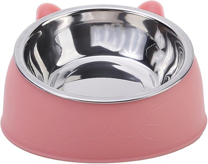 Relief Neck Pressure Cat Feeding Bowl Space Saving Neck Protected Eating Watering Bowl for Feeding
