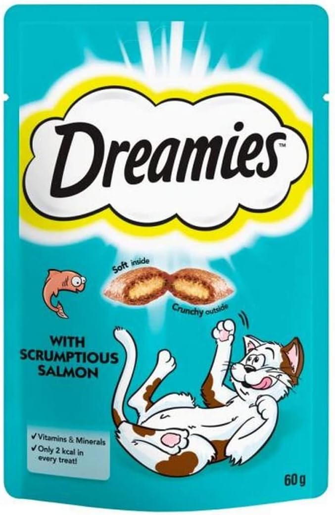 Dreamies Salmon Flavoured Cat Treats (Pouch Size: 60g)