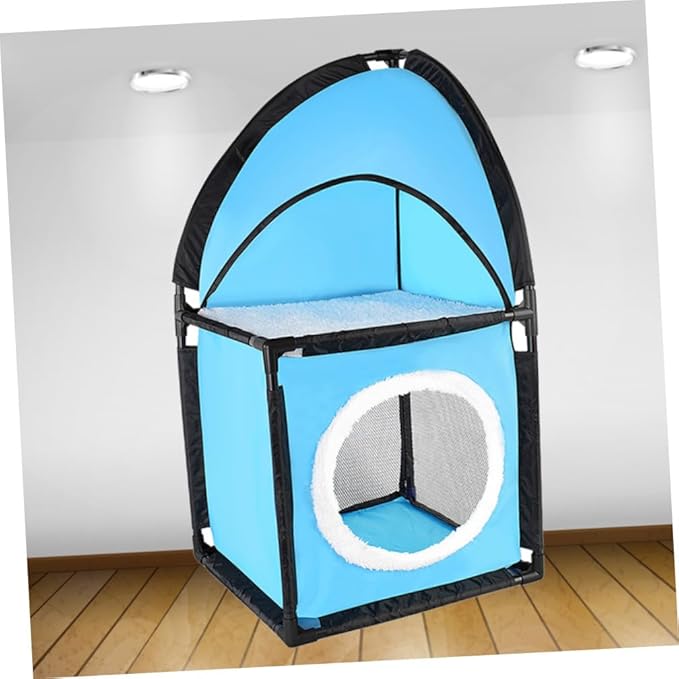 Double Cat Tree Furniture with Tunnel Design Enclosed Playpen for Cats Cat Bed for Multiple Cats Scratch Pad for Furniture Protection