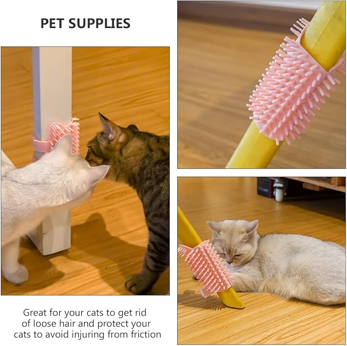 Massaging Self-Cleaning Slicker Grooming Brush for Cats - Pet Corner Beauty and Supply Tool