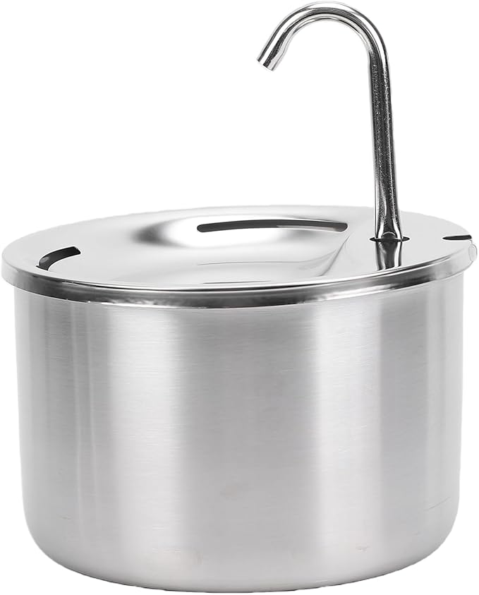 AYNEFY Cat Water Dispenser Pet Water Fountain Stainless Steel Cat Dispenser for Pet Indoor Use