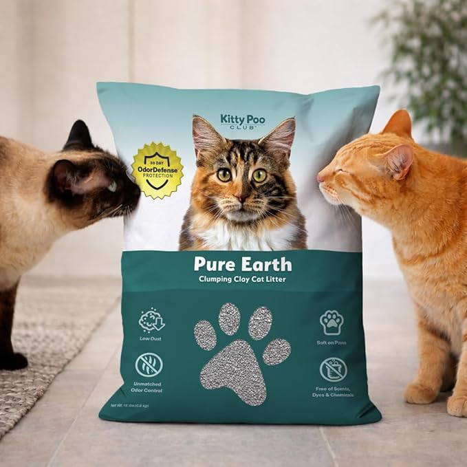 Kitty Poo Club Unscented Clay Cat Litter – Ultra Clumping, Low Dust, Superior Odor Control, Long-Lasting Absorption, Lightweight Bags for Single & Multi-Cat Households