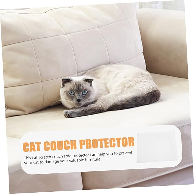 MERRYHAPY 5pcs Cat Scratch Furniture Protectors -Scratch Patches for Sofas Chairs and Beds Flexible Cat Couch Protector Stickers Fit