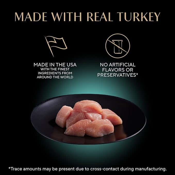 Sheba Perfect Portions Wet Cat Food Cuts in Gravy, Cat Food Wet Recipe, Turkey Entree, 2.6 oz. Twin-Pack Trays (24 Count, 48 Servings)
