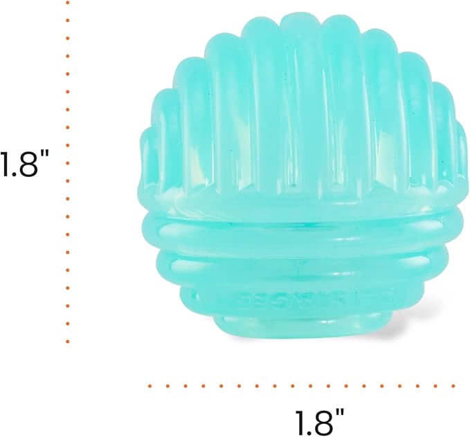 Catstages Ball Treat Stuffer Cat Toy – Interactive Treat Dispensing Ball for Cats, Mental Stimulation & Physical Exercise, Soft & Durable, Green (Pack of 2)