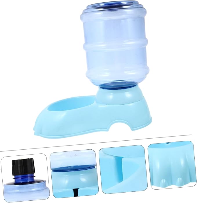 Abaodam 3.8L Automatic Dog Water Dispenser Gravity PET Water Bowl for Cats Dogs Watering System Non-Slip Base Suitable for Home Travel Random Color