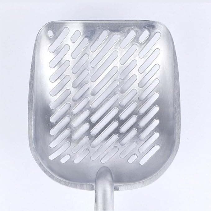 XTYPE Cat Litter Scoop Big Metal Litter Scoop for Kitty Sifter with Deep Shovel and Ergonomic Handle Made of Heavy Duty Solid Aluminum cat Litter Shovel (Color : Black)