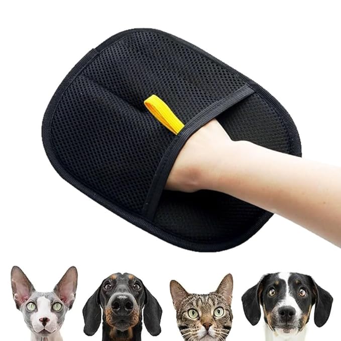Pet Hair Removal Gloves Brush, Reusable Cat Dog Electrostatic Hair Remover Grooming Glove Tool