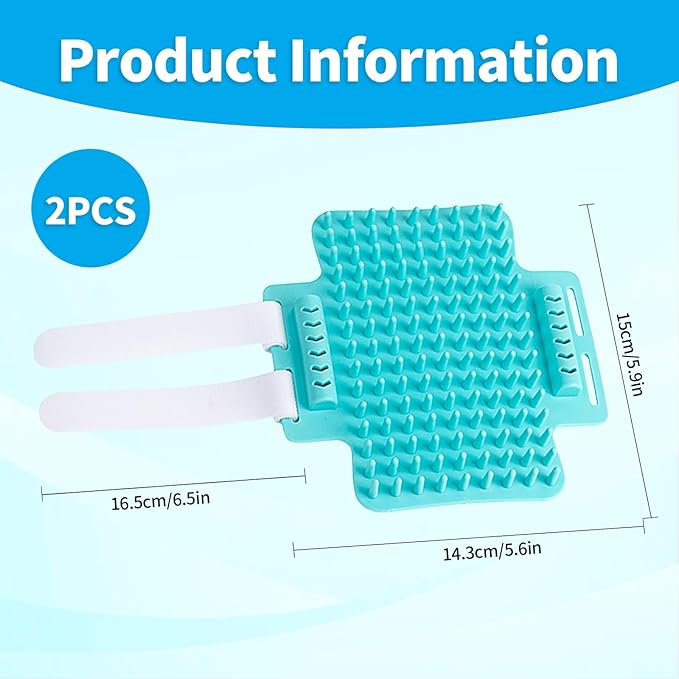 2 Pack Cat Self Groomer, Rubber Table Corner Face Wall Scratcher, Soft Pet Chin Head Grooming Brush Comb for Indoor Kitten Puppy Relaxing Bathing Cleaning, Green