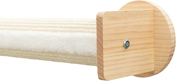 Trixie Cat Wall Furniture Set 5 - Cat Wall Corner Scratcher, Climbing Shelves - 2 Sisal Rope Scratching Posts - Elevated Shelf - Natural/White