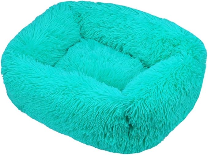 Donut Dog & Cat Bed - Soft Plush Self-Warming Cave for Cats & Small to Medium Dogs | Calming Cuddler with Improved Sleep & Comfort(Green,17.72X5.91X13.78 in)