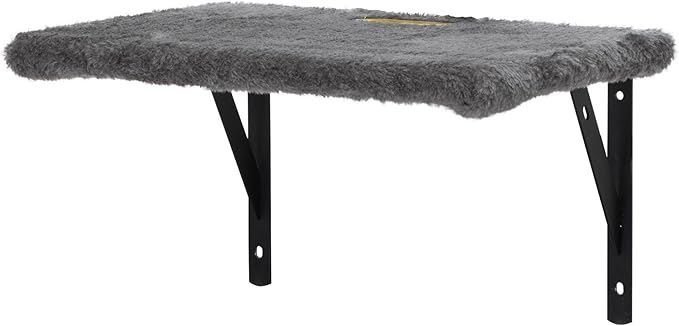 Cat Hammock Wooden Wall-Mounted Shelves Cat Climber Set of 5, Floating Cat Perches, Hanging Cat Beds for Sleeping, Playing, Climbing- Modern Cat Bed & Furniture for Large Cats Or Kitty, Grey