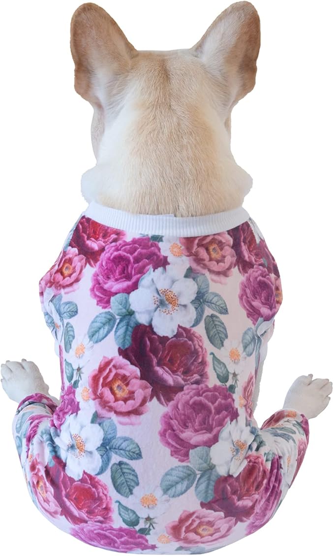CuteBone Dog Pajamas Flower Puppy Clothes Soft Pjs Birthday Outfit Girl P178S Small