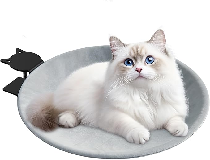 Desk Bed for Cat - Clip On Hammock Nest, Cover Cat Sleeping Bed, Heavy Duty 60lbs Table Mount Pet Furniture | Sleeping Climbing Furniture Apartment Home Indoor Table for Cats Comfort Rest