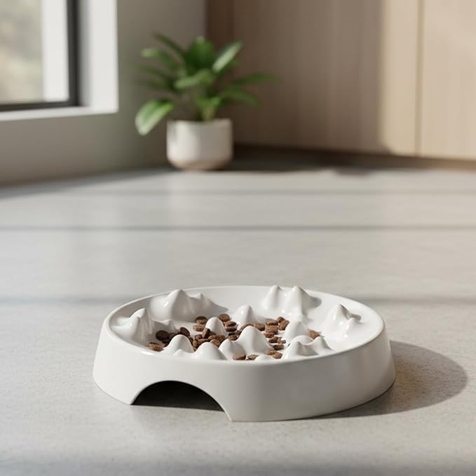 CatGuru Cat Bowls, Whisker Friendly Food Bowl for Indoor Cats, Reliefs Whisker Fatigue, Wide Kitten Dish, Non Slip Pet Dishes, Shallow Pet Plates