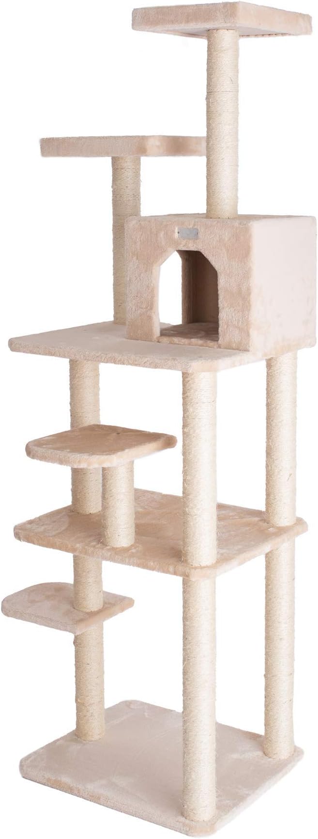 GleePet GP78740821 Cat Tree, 74-Inch, Beige