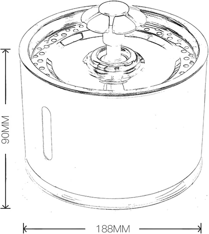 Pet Water Fountain, 2.4L Large Capacity, 4-Stage Filtration System, Stainless Steel, Silent and Low-Energy Design, Perfect for Cats and Dogs