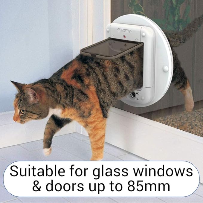 Cat Mate Microchip activated Cat Flap | for up to 30 Cats, Brown