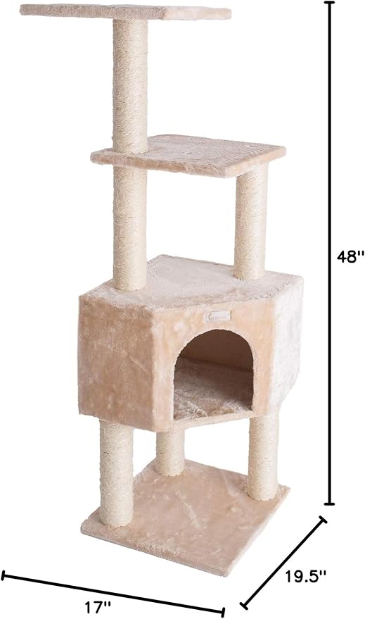 GP78480321 Cat Tree, 48-Inch, Beige