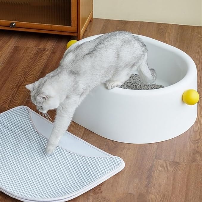 Pet Supplies, Extra Large Open Cat Litter Box - Nonstick & Anti-Splashing, Easy to Clean