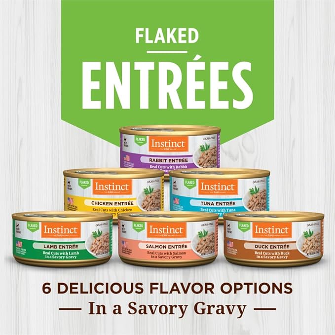 Instinct Flaked Entrée Wet Canned Cat Food - Chicken, 5.5 Ounce (Pack of 12)