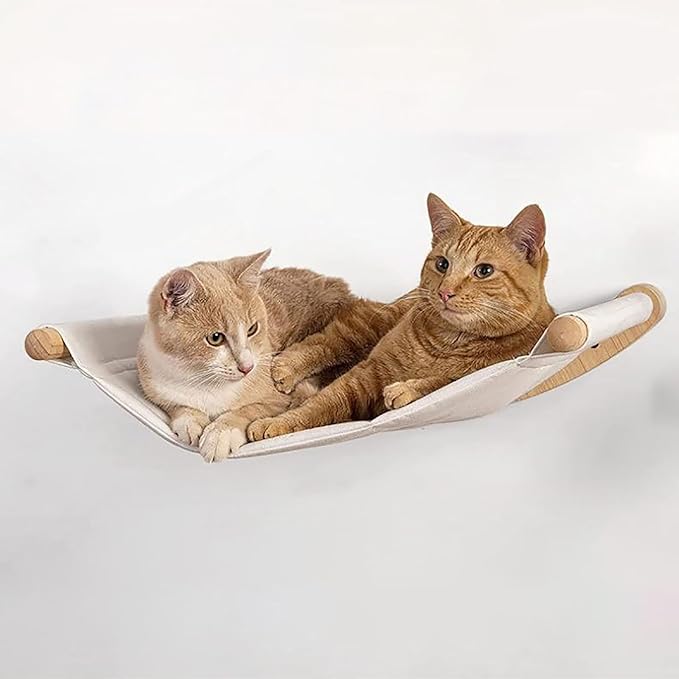Cat Wall Furniture, Cat Wall Steps with Hemp Rope Covered, Cat Wall Stairs, Wall Mounted Cat Hammock, Cat Shelves for Sleeping, Climbing and Lounging (Color : Cat Bed)