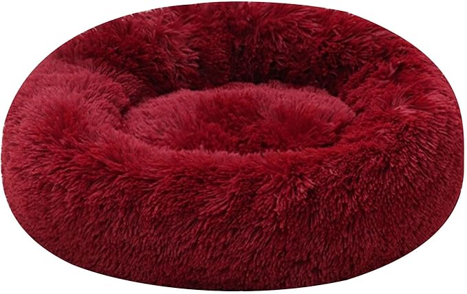 Thereisno Soft Handmade Pet Bed for Cat or Small Dog Detachable Round Bed for Fall Winter Indoor Sleeping Furniture Cat Bed