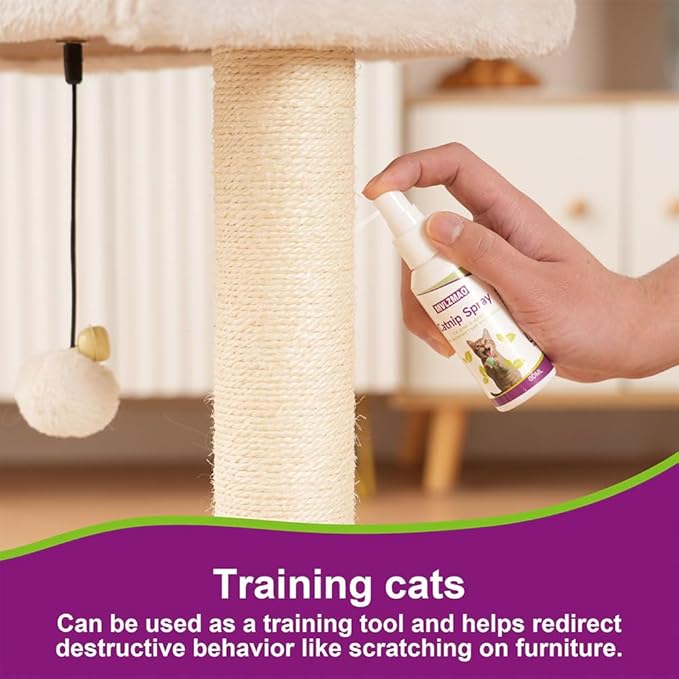 Catnip Spray for Cats, Cat Scratching Sprays, Transparent Cat & Kitten Behaviour Spray 60 ml