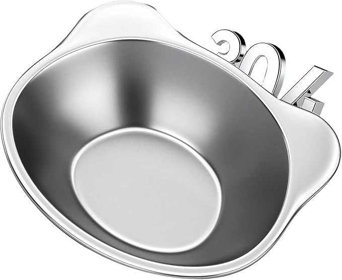 Elevated Cats Bowls Feeders Rustless Steel Bowl Stand with Weighted Base Feeding & Watering Pet Supply Rustless Steel Pet Bowl