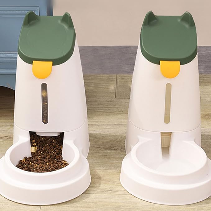 Cat Water Dispenser Cat Automatic Feeder and Water Cat Feeding Watering Pet Feeder Cat Feeder Cat Water Feeder