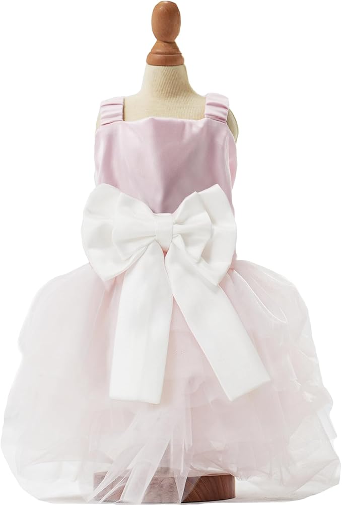 Dog Dress Wedding Outfits, Princess Lace Tutu Strappy Skirt for Female Puppy Small Medium Dogs Girl Cats Costume (Strappy Dress, Small)